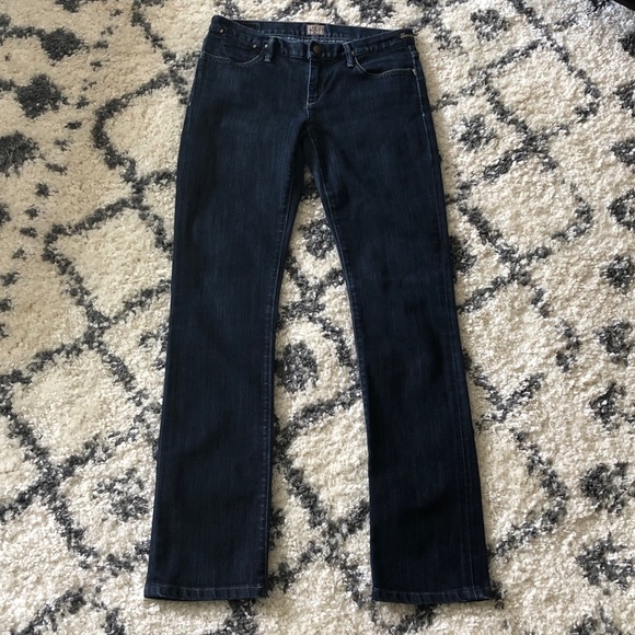 Goldsign ENVY Low Rise Jeans Dark Wash Straight Leg Y2K 90s Stretch USA 28 - Picture 1 of 13